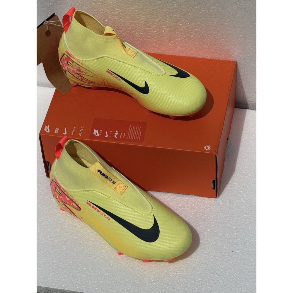 Nike Boys Cleats Shoes Sz 1Y Superfly 10 Acad KM FGMG Lt Laser Orange HF3417 800 - Picture 14 of 15